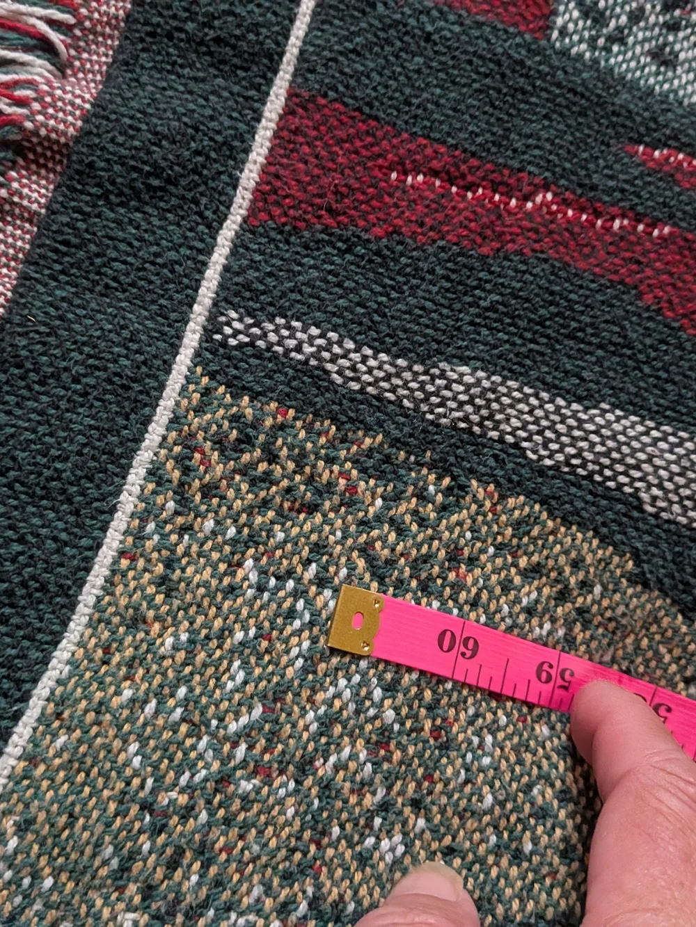 Vintage Goodwin Weaver's A Wonderful Life Holiday Throw Blanket - Burgundy/Green